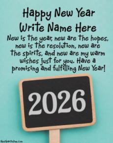 Happy New Year 2026 Blessings With Name