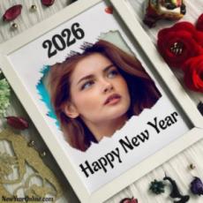Happy New Year Photo Frame Online Editing