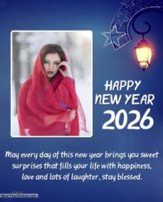 Photo Frame New Year Wish 2026