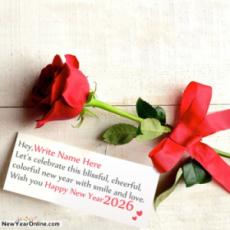 Write Name On New Year Card 2026